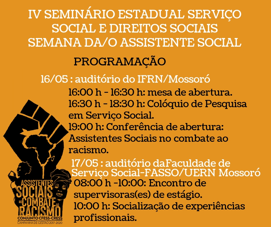 Seccional Mossoró promove IV Seminário Estadual Serviço Social e